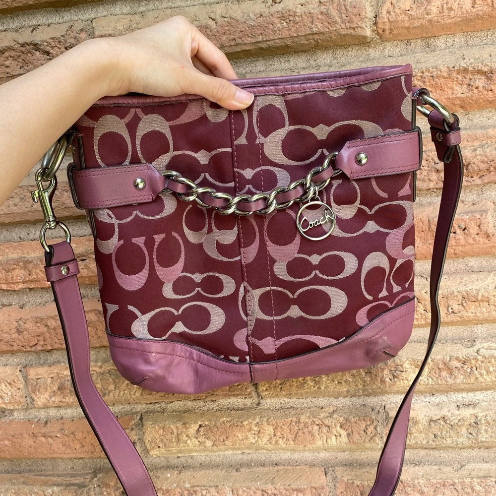Coach Signature Chain Crossbody Bag F20502
